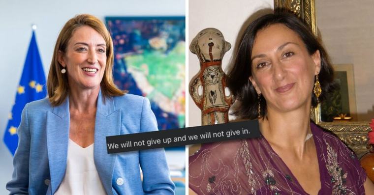 ‘We Will Not Give Up And We Will Not Give In’: Roberta Metsola Pens Message To Daphne Caruana Galizia