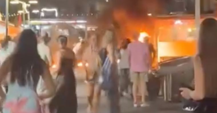 Watch: Person Reportedly Sets Themselves On Fire Following Argument In Marsalforn